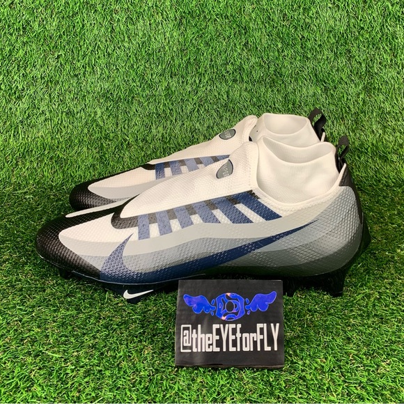 NEW Nike Vapor Edge Pro 360 Football Cleats White Black College Navy DV0778-001 - Picture 3 of 6